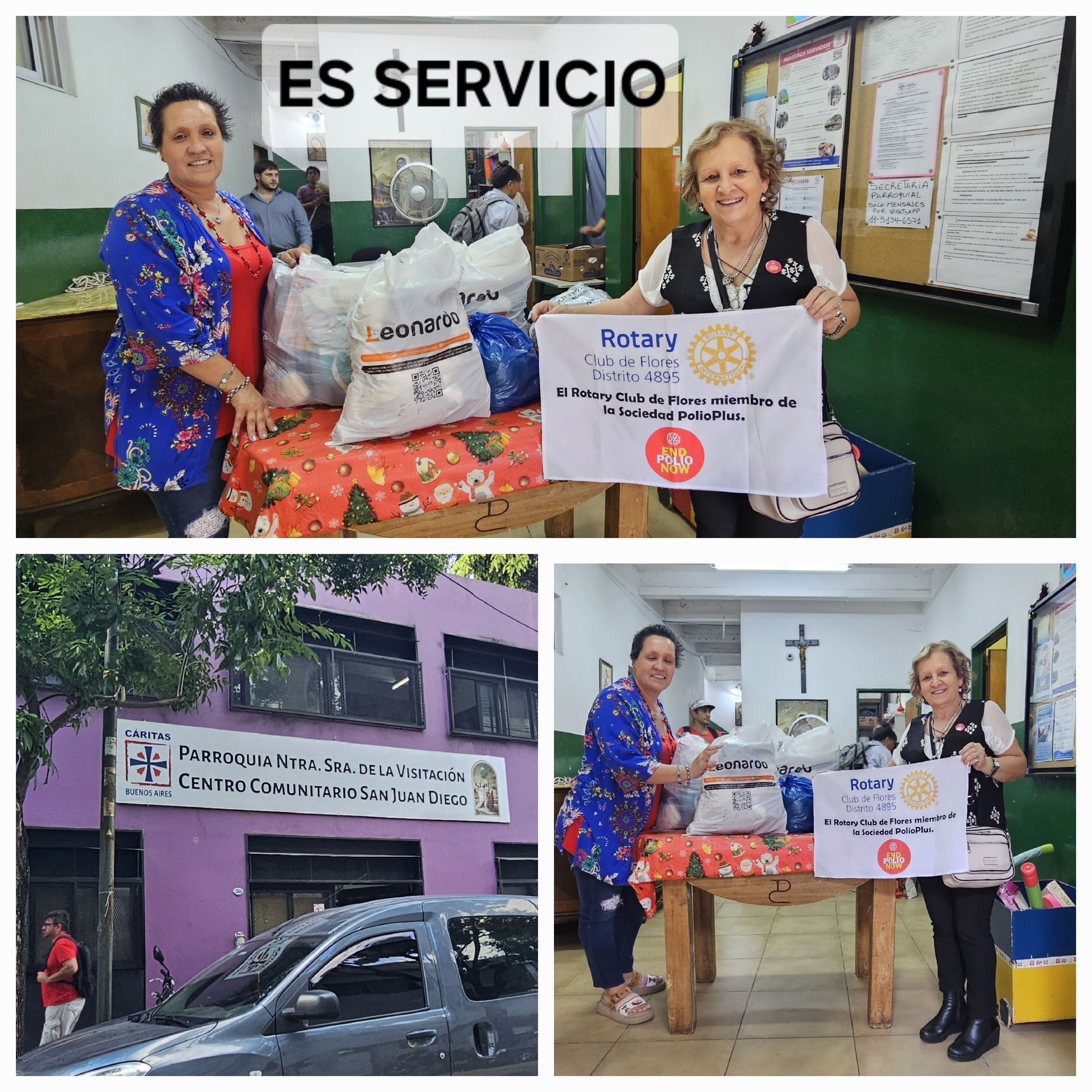 Donación de ropa a centro comunitario